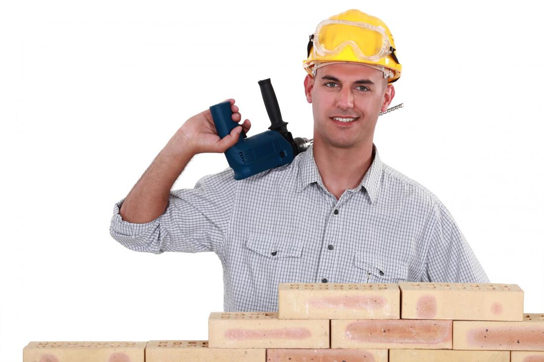 man with a hard hat